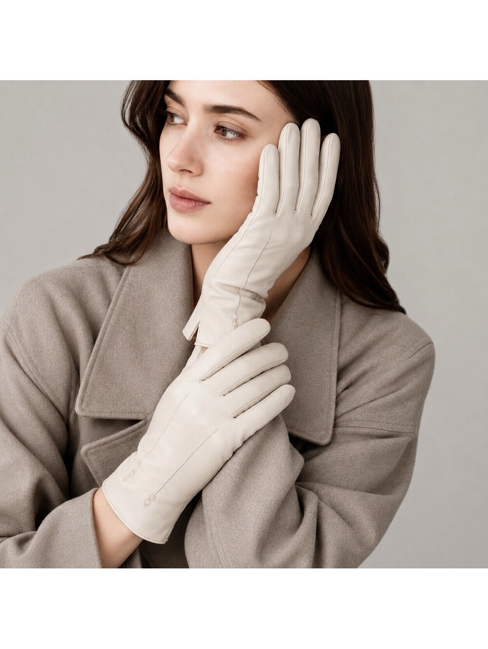 Italian Soft Leather Tan Gloves Women